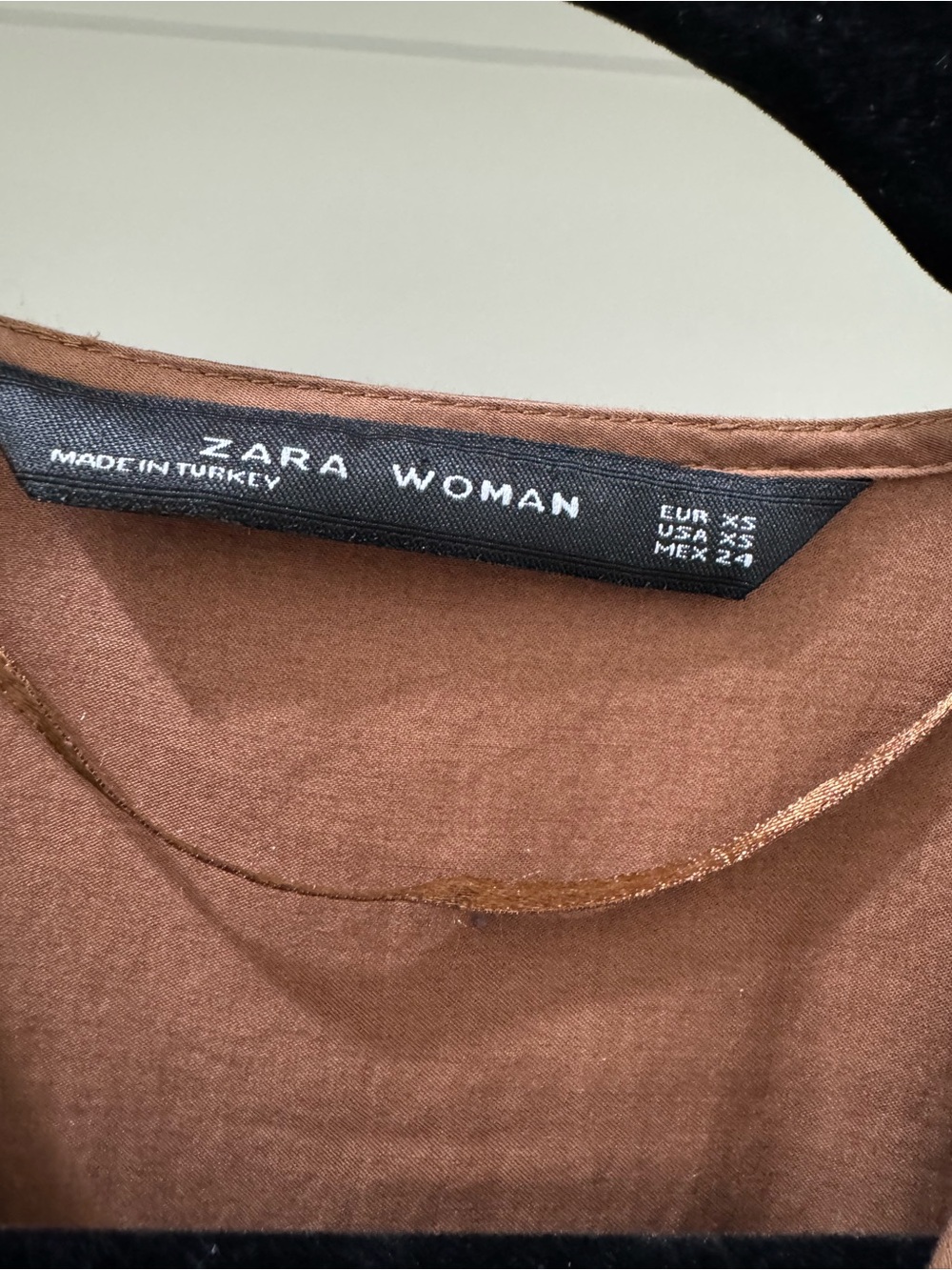 Zara Rust-Brown V-Neck Button Maxi Dress - Picture 3 of 3